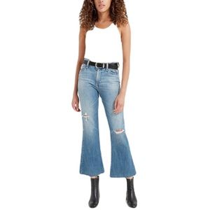 NEW AG-ED Denim Adriano Goldschmied The Quinne High Rise Crop Kick Flare Jeans